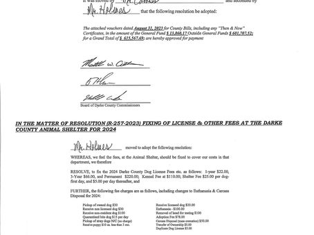 Session Minutes - Thursday, August 31, 2023 (UPDATED)