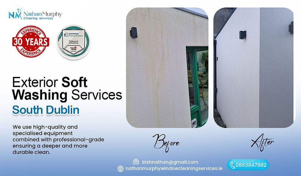 Exterior soft washing services South Dublin