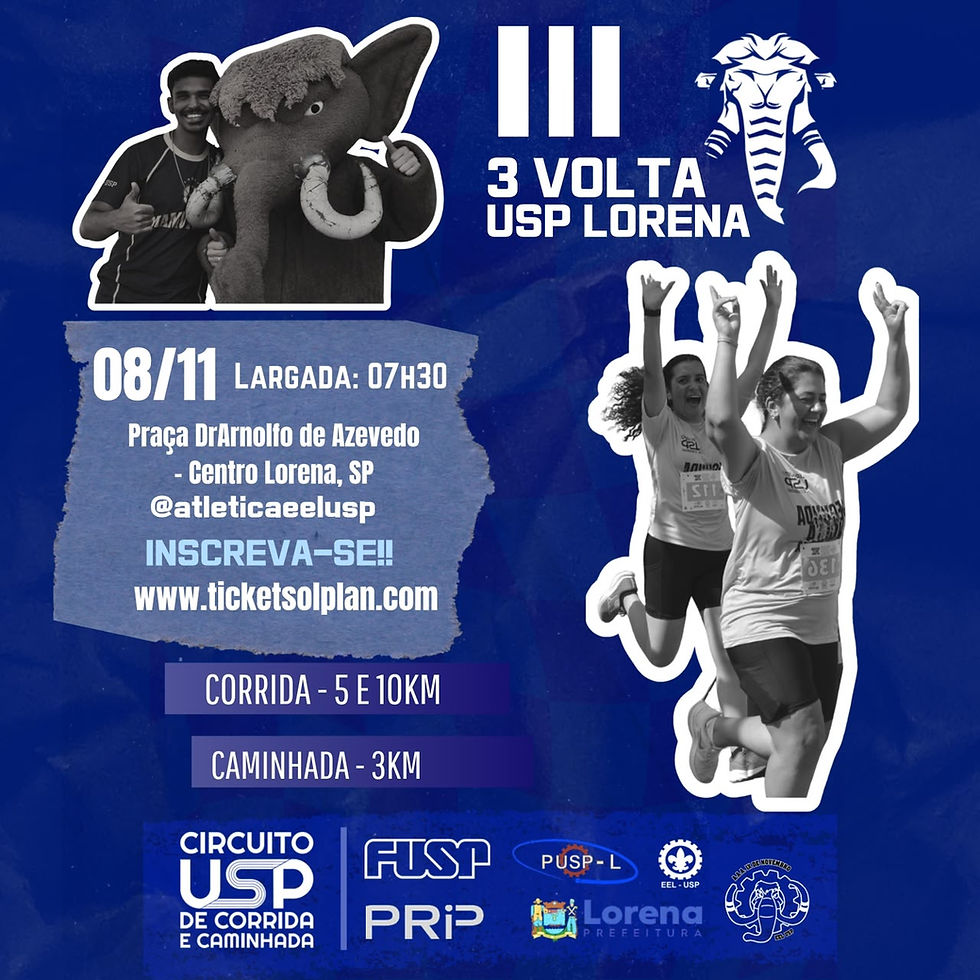 3° VOLTA DA USP LORENA CIRCUITO USP DE CORRIDA E CAMINHADA
