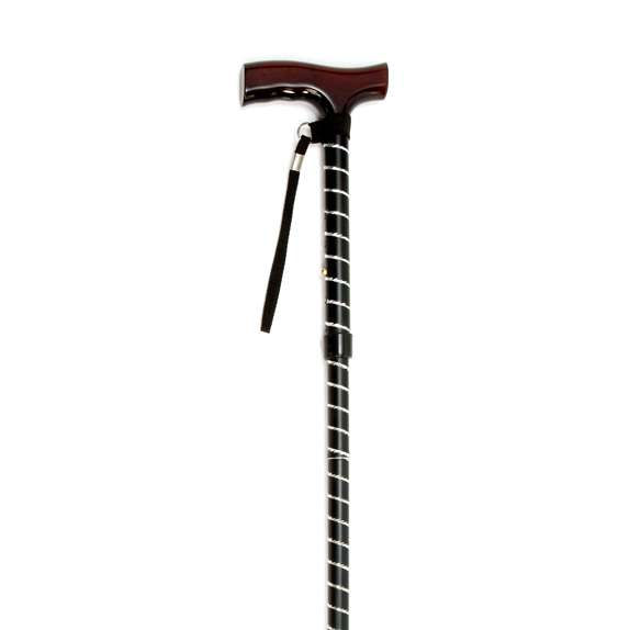 Thumbnail: Folding cane with wrist strap