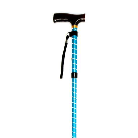 Thumbnail: Folding cane with wrist strap