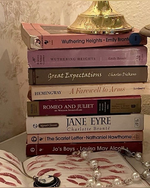 Pink Cute Book Worm Reading Aesthetic Girly Coquette Love Book Stack Library Cover🎀🩰.jpe
