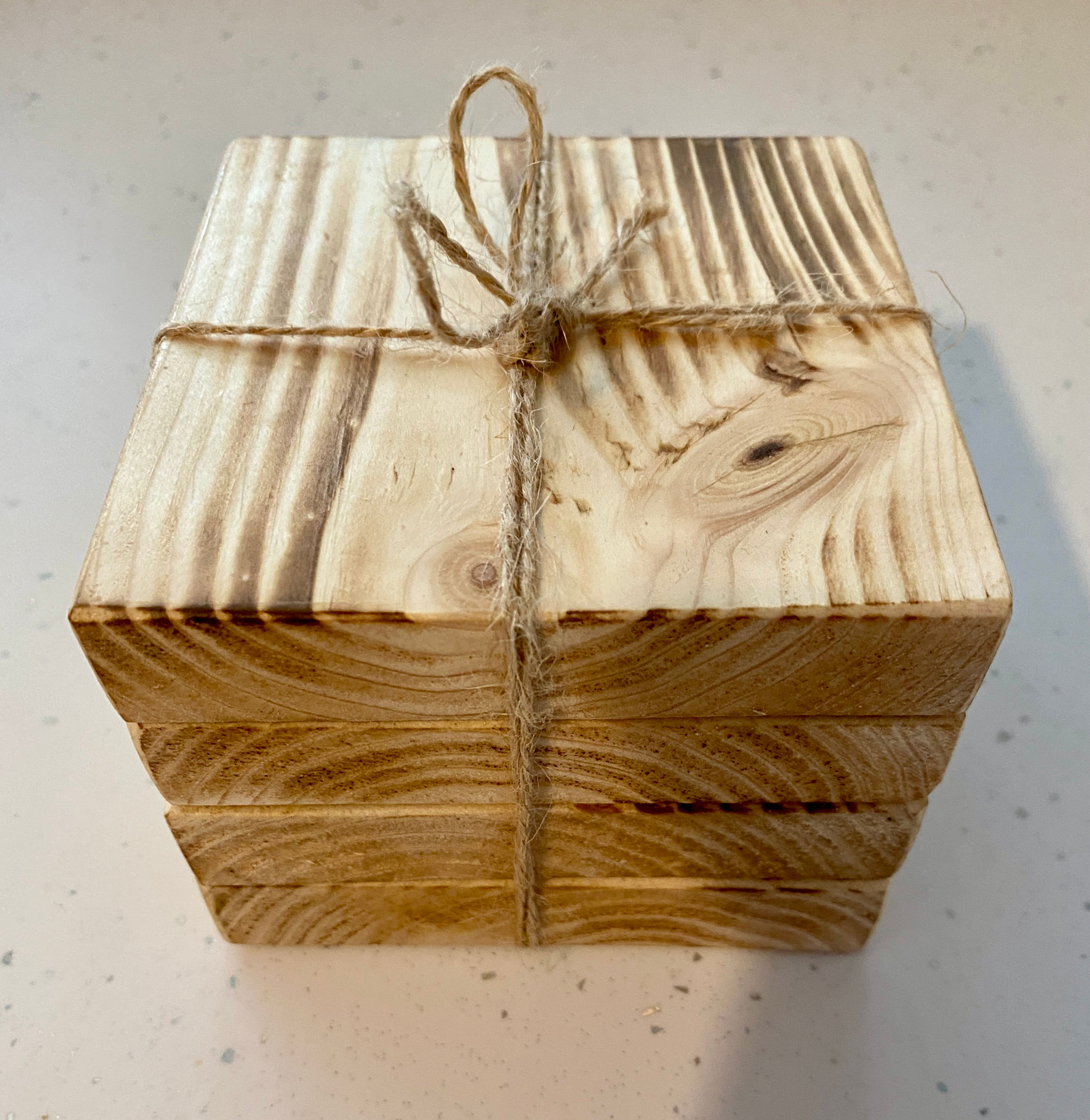 Rustic Wooden Coasters // 4 Pack // 6 Pack - "Lanercost"