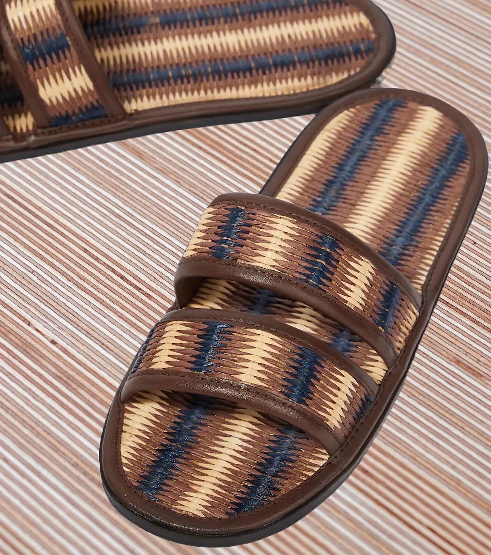 Bode Duotone Leather-Trimmed Slides