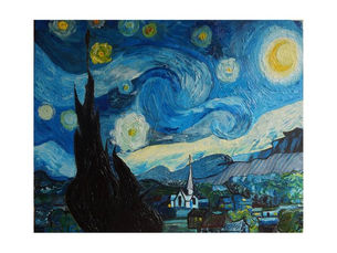 "Van Gogh Starry Night" Painting Reproduction By Anna Poliakova