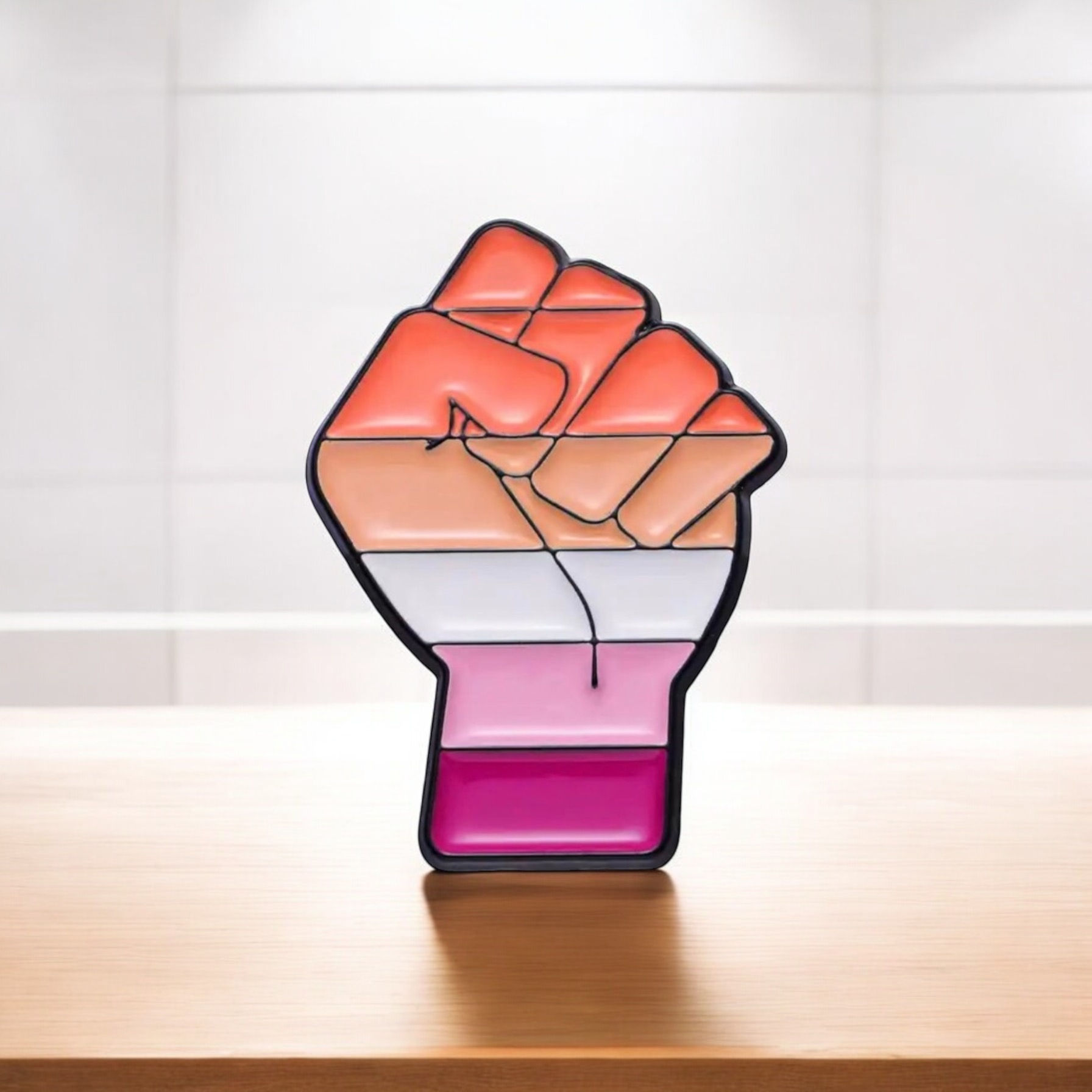 Lesbian Power Fist Enamel Pin Badge