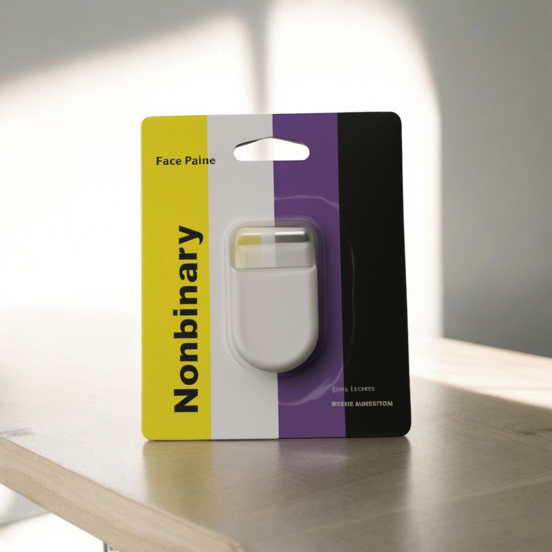 Non-Binary Face Paint Fan Brush