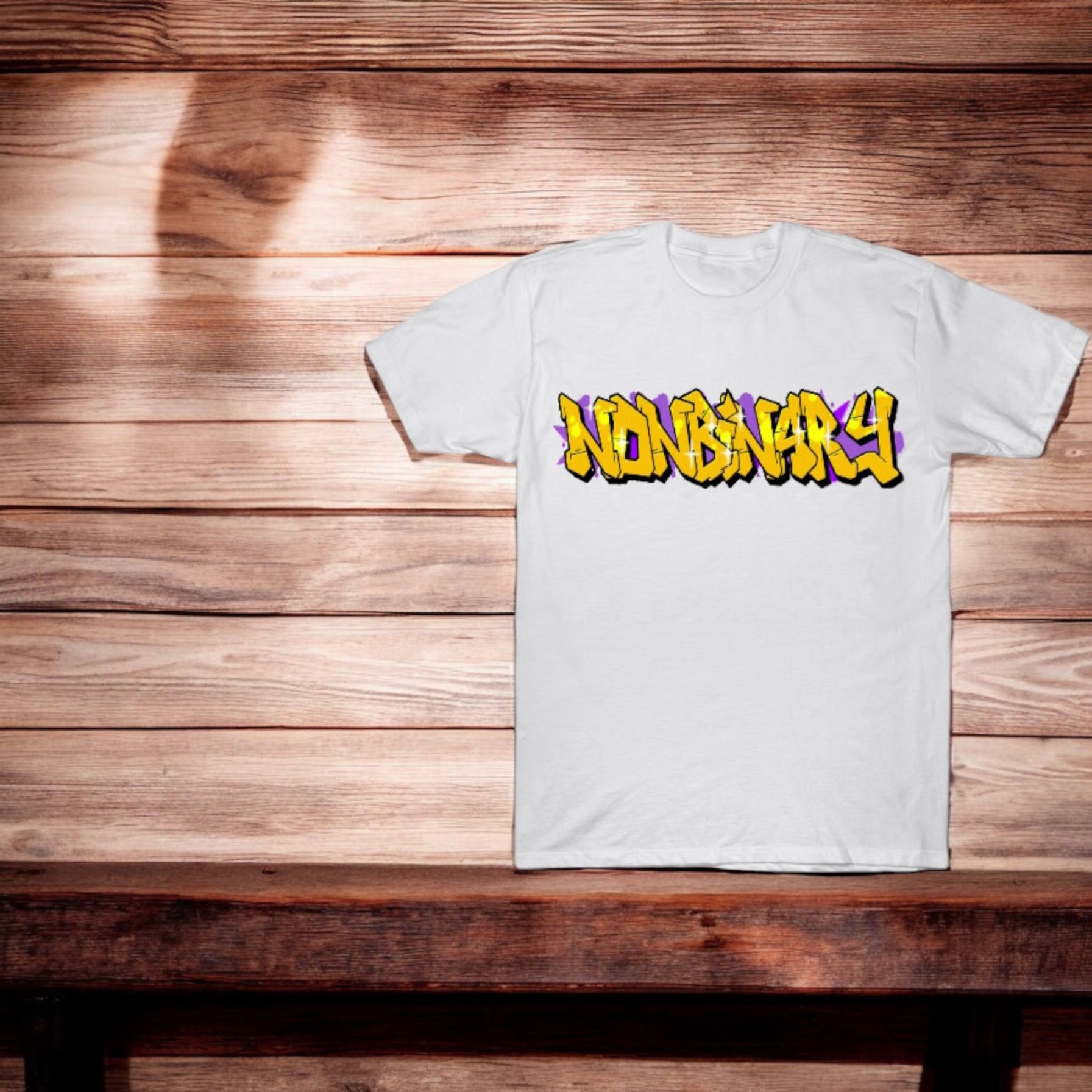 Non-Binary Graffiti Style T-Shirt