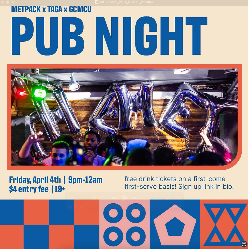 METPack x TMUTAGA x GCMCU Pub Night