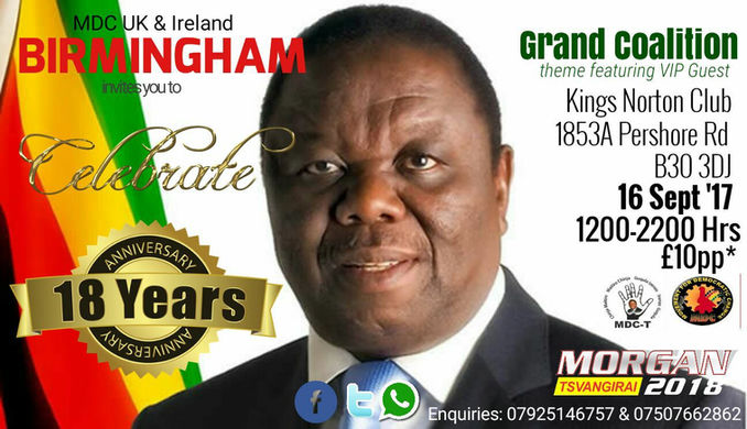 Invitation to MDC UK and Ireland 18th Anniversary Celebrations