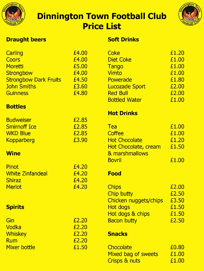 DTFC Price List
