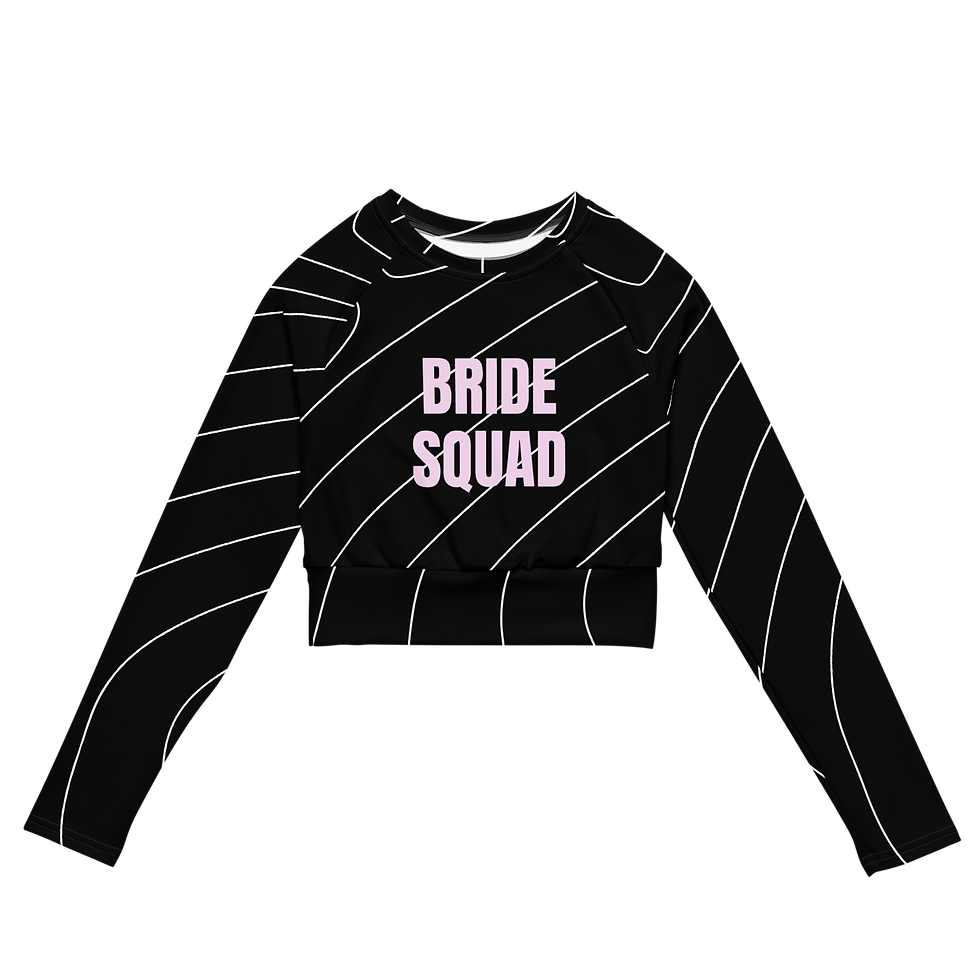 Thumbnail: Bride Squad Long-Sleeve Crop Top