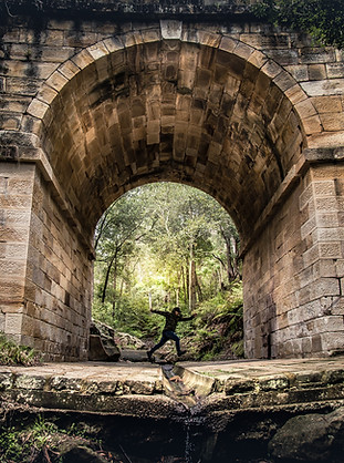 Jumping Under Arch