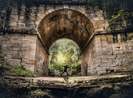 Jumping Under Arch