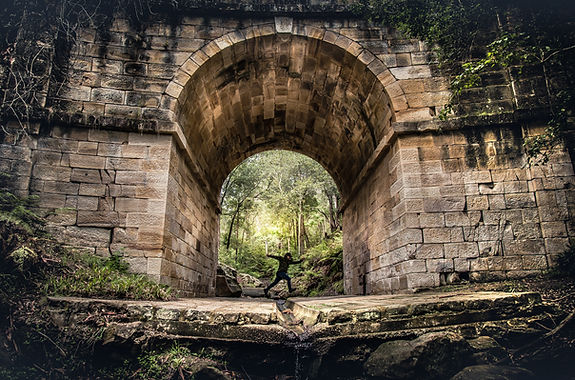 Jumping Under Arch