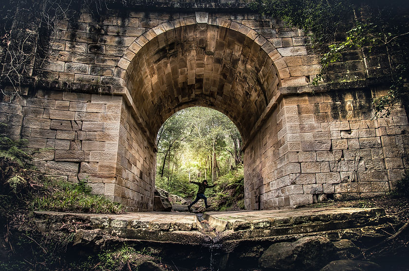 Jumping Under Arch
