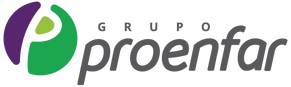 Logotipo de Grupo Proenfar, proveedor de envases plásticos para la industria farmacéutica y cosmética.