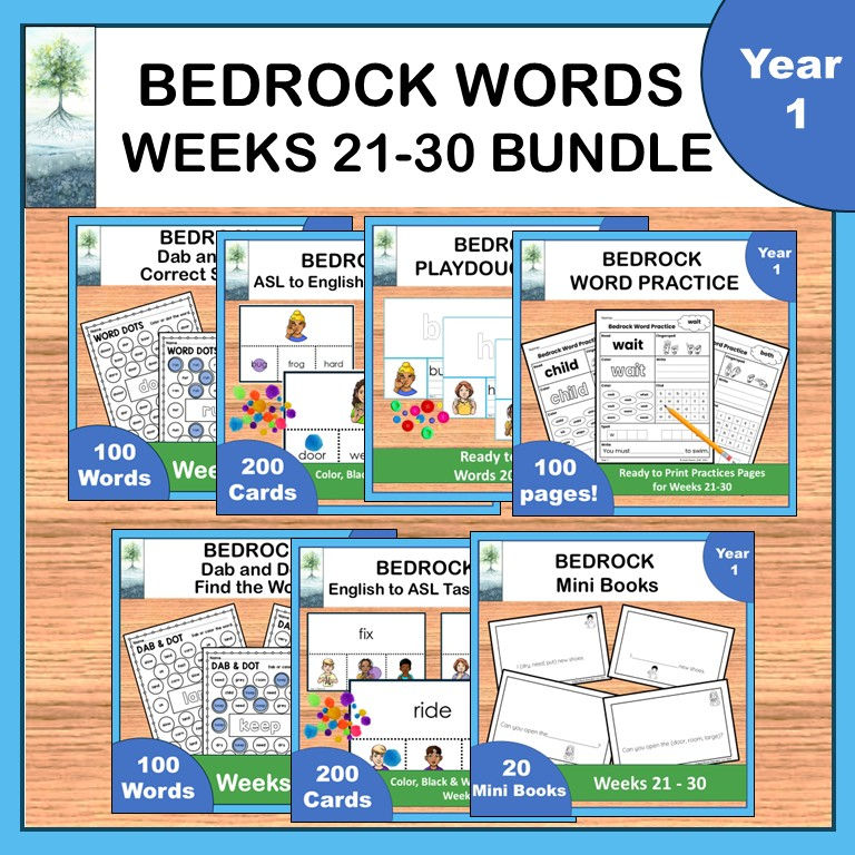Bedrock Literacy Curriculum Year 1 Words Weeks 21-30 Bundle