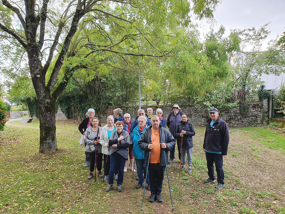 Le groupe Rando Santé en grand nombre pour la 1ère séance. Ces courageuses et courageux ont essuyé une belle averse