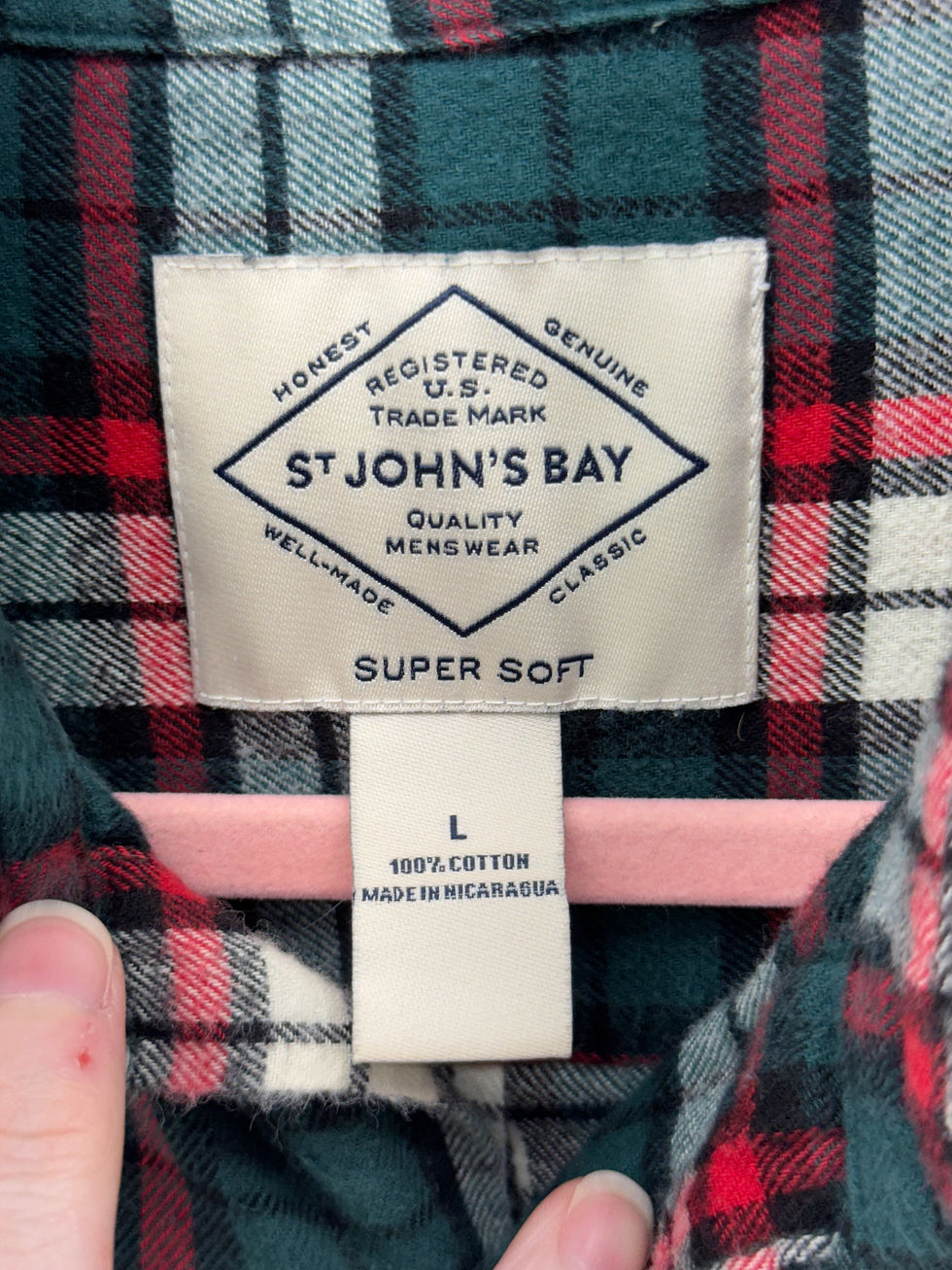 Thumbnail: Men’s flannel ST John’s Bay button up Large