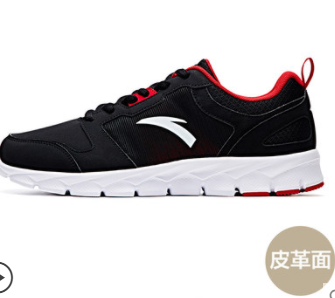 縮圖：安踏男鞋 跑步鞋 秋冬季新款 皮面耐磨 休閒鞋子 運動鞋  輕便旅遊跑鞋