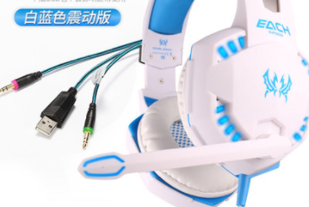 縮圖：因卓 G2000電腦遊戲耳機頭戴式 電競 話筒  炫酷夜光 震撼音效