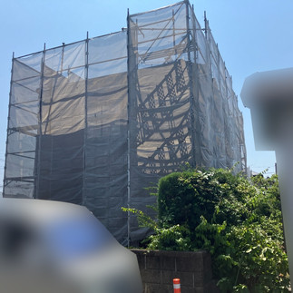 熊本市南区外壁屋根塗装工事　足場仮設