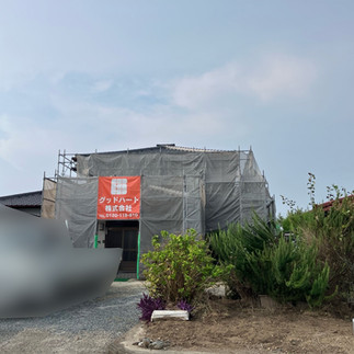 熊本市南区外壁屋根塗装工事　足場仮設