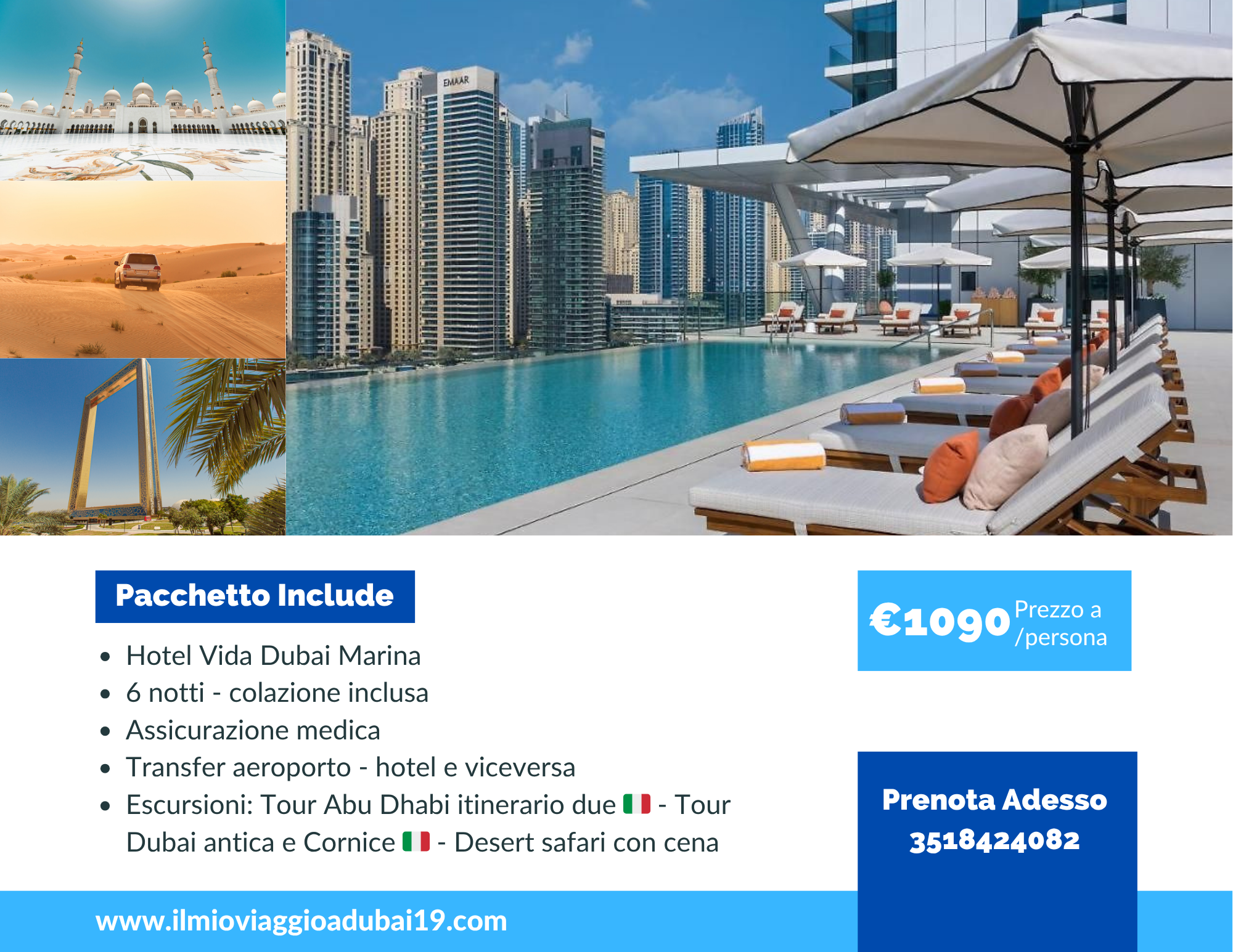 Dubai pacchetto hotel + escursioni