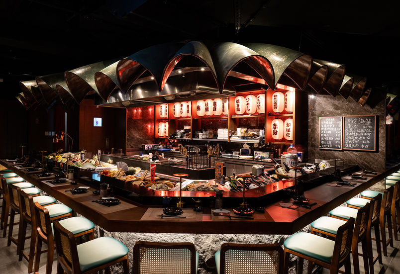 Bar Table to serve fresh off the grill dishes