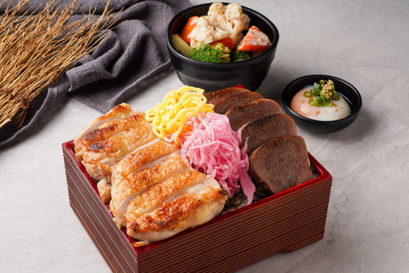 Chicken Chop and Beef Tongue Donburi