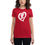 Thumbnail: Women's Red Short Sleeve T-Shirt with Humble Heart in White
