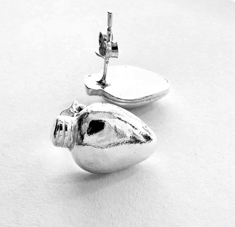 Thumbnail: side and back view of christmas light studs, showing post and scroll fastening