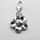 Thumbnail: silver forget-me-not charm with clip close up view