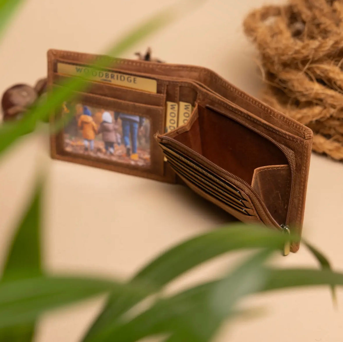 Cognac Brown luxurious Bifold Leather Wallet