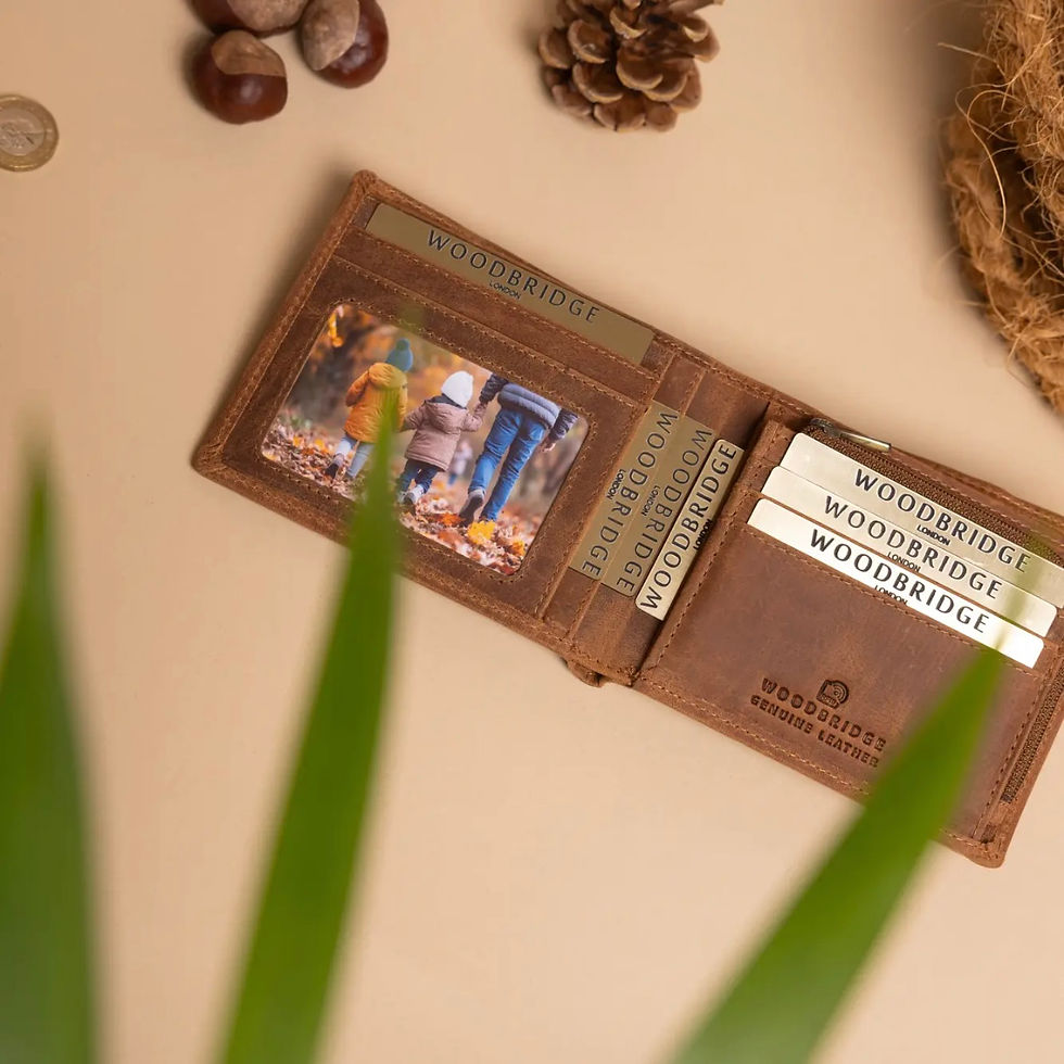 Thumbnail: Cognac Brown luxurious Bifold Leather Wallet