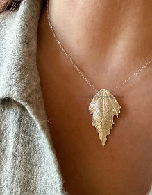 Silver Italian Leaf pendant, honeymoon keepsake, honeymoon jewellery