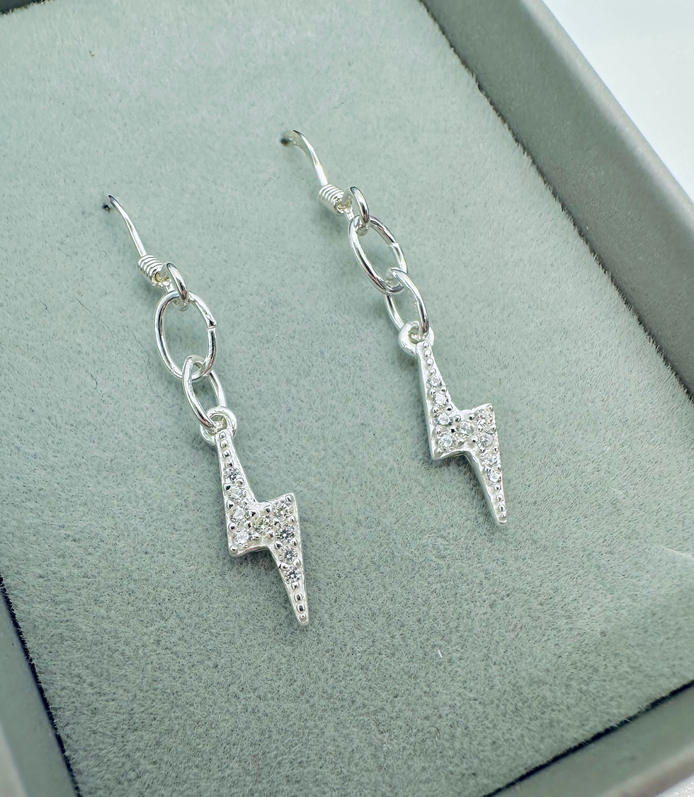 lightening bolt drop earrings