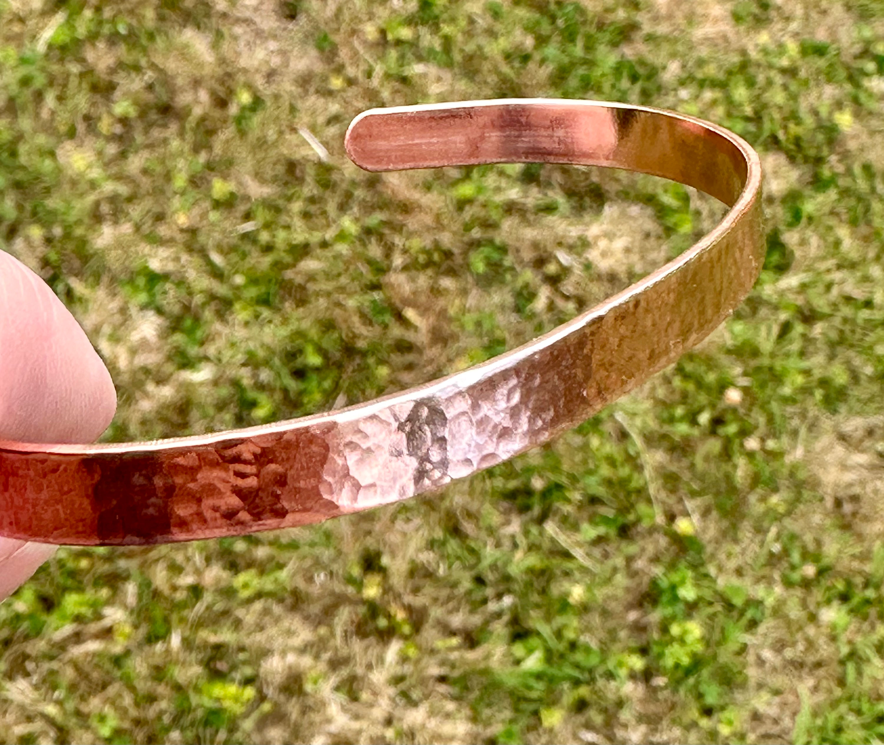Copper Bangle, hammered copper bangle
