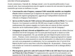 Lettre ouverte du Comité de défense de l’hôpital public et de l’offre de soins du Pays de Guingamp à Mme Solère, directrice de l’ARS Bretagne