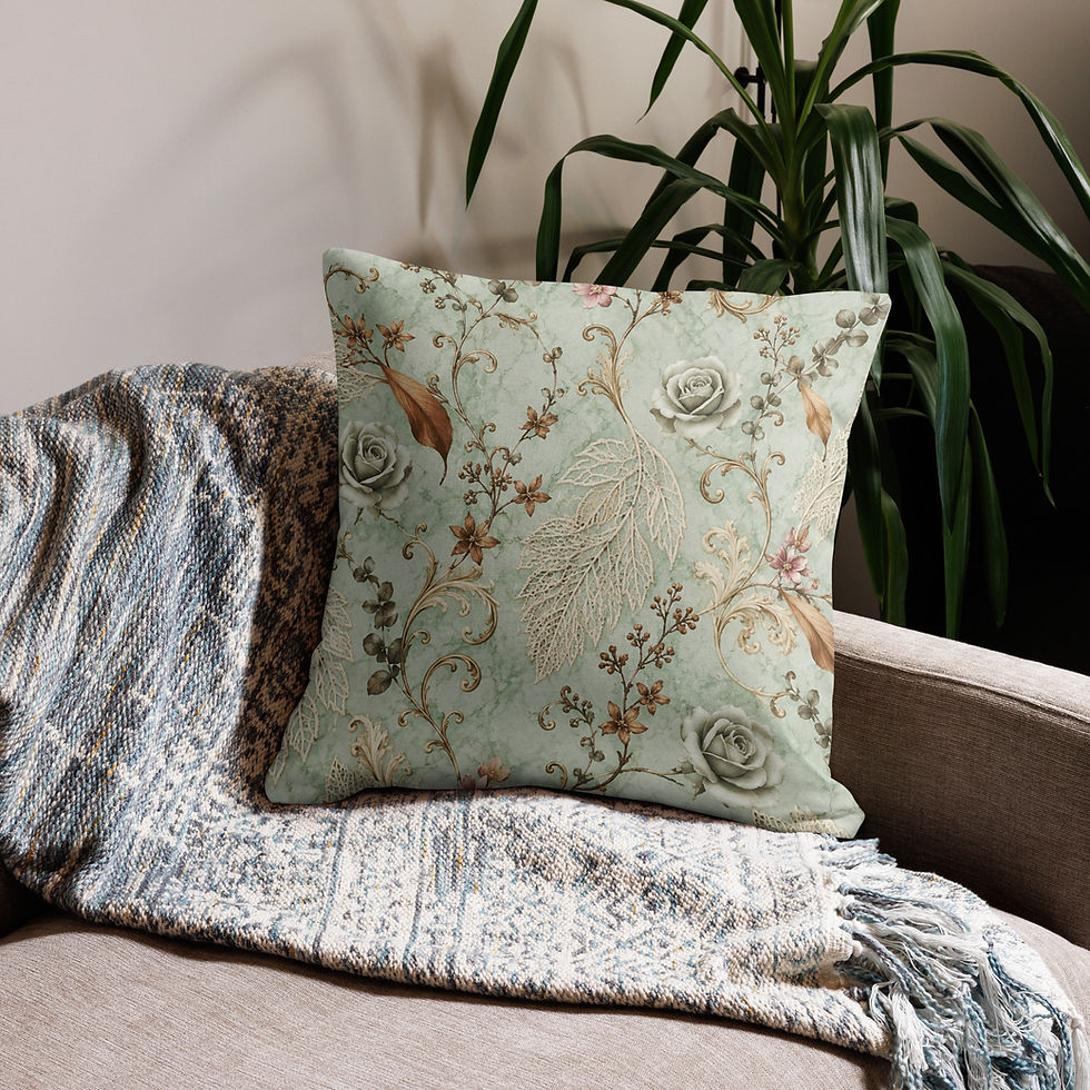 Thumbnail: SEAGLASS ROSE PILLOW