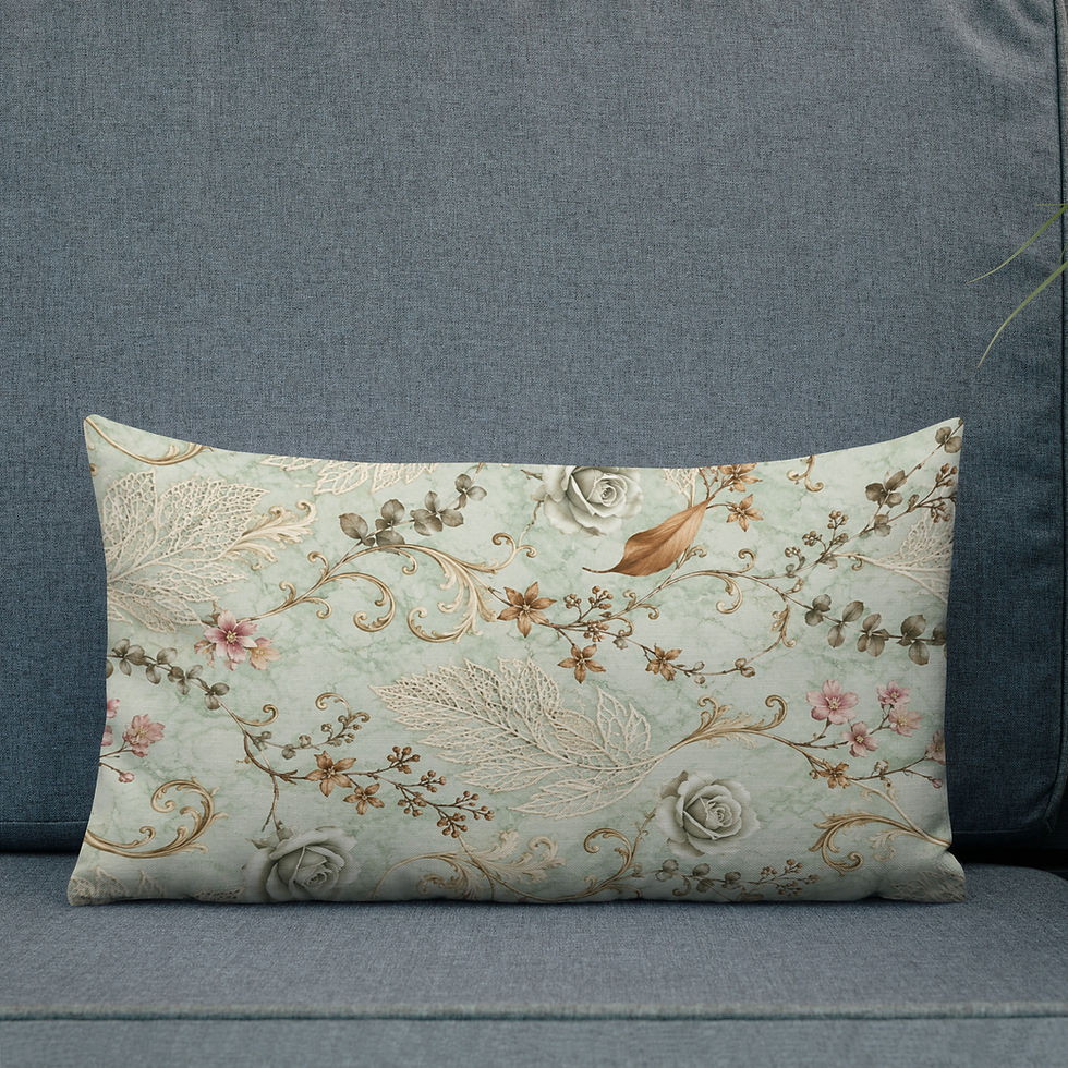 Thumbnail: SEAGLASS ROSE PILLOW