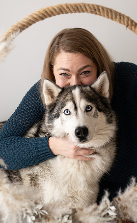 Frau mit Husky Fotografin mit Herz