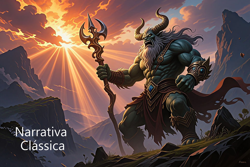 ilustração sobre narrativa clássica mitológica