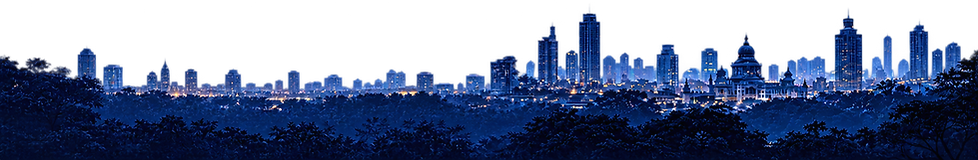 Transparent Blue-Hour City Skyline Footer.png