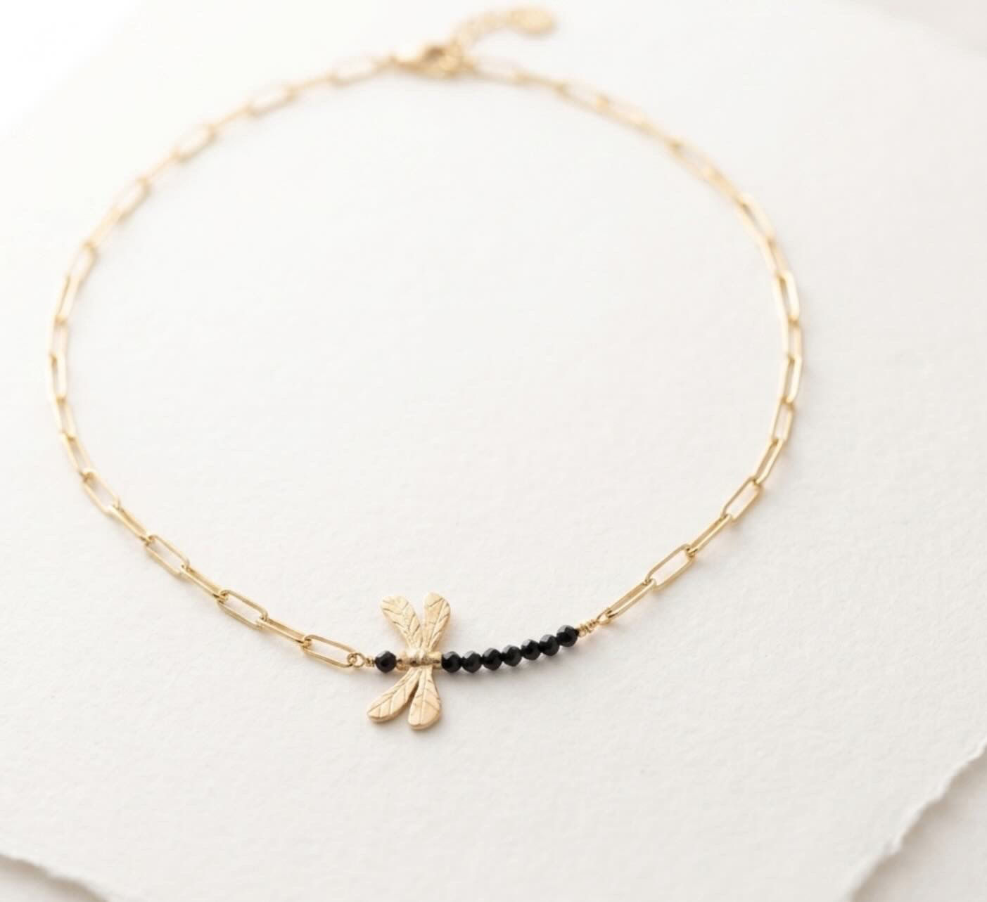 Collar Libélula de Plata y Oro | Joyería Artesanal Hecha a Mano