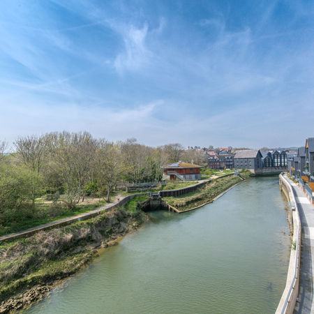 View of the river Ouse in Lewes from Riverside House