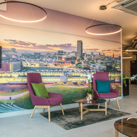 communal casual seating at Eyre street shared workspace