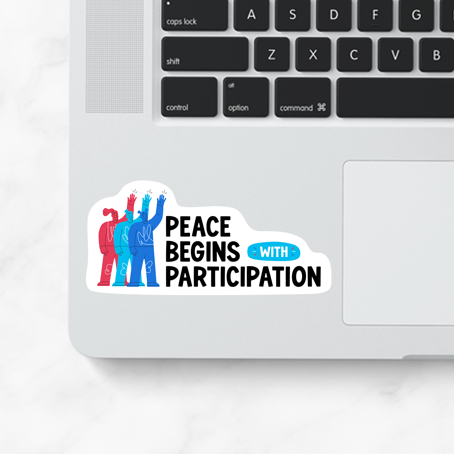 Peace Begins With Participation Vinyl Sticker