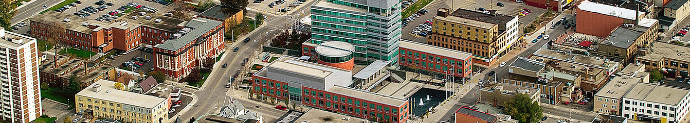 Downtown Kitchener City Hall Aerial